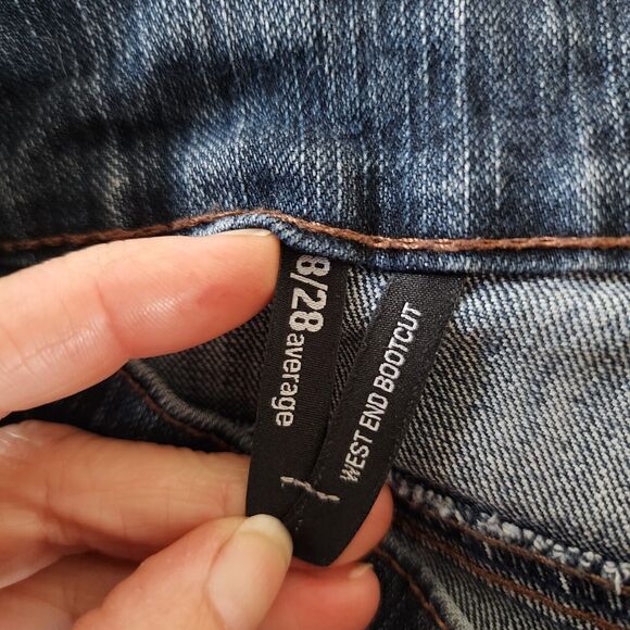 NINE WEST Blue Stretch Long West End Bootcut Woman's Jeans Size 8/ 28 - Picture 5 of 6